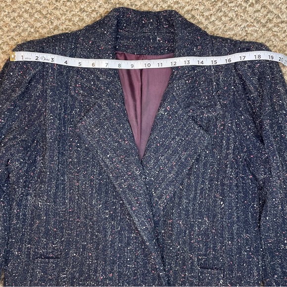 Vintage 80s Saril Ltd. Tweed Ribbed Knit Cuffs Jacket - Picture 11 of 16